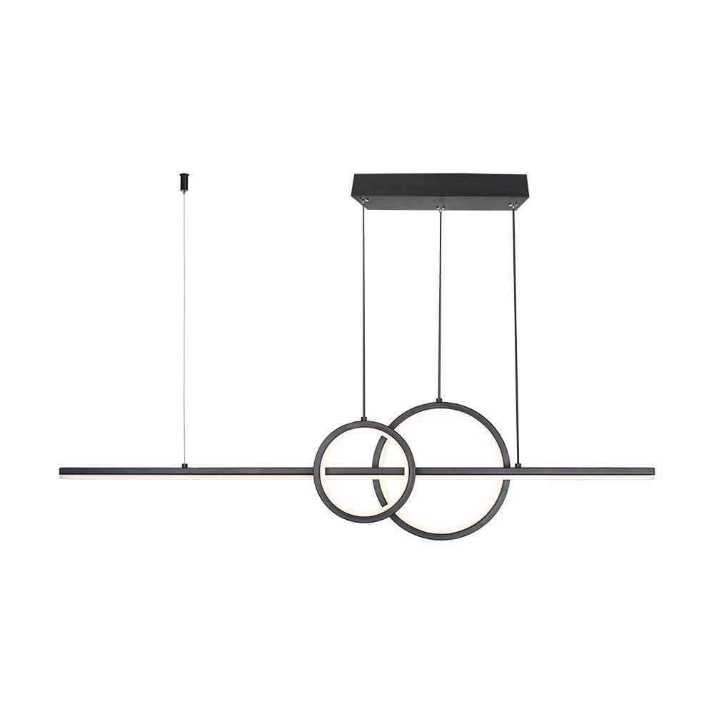 Designer függeszték, 15w, 4000K, természetes fehér, 1500lm, 360°, fekete, V-TAC, 6935
