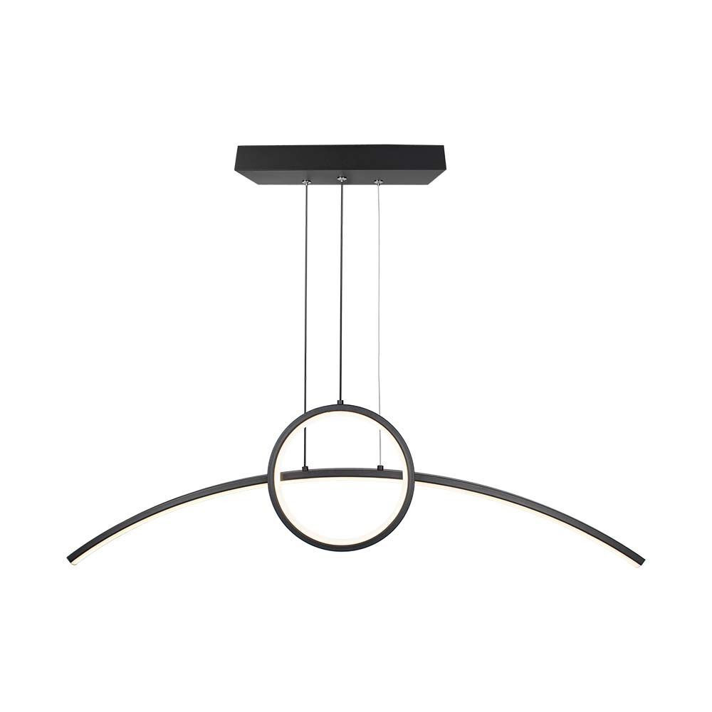 Designer függeszték, 30w, 4000K, természetes fehér, 3200lm, 360°, fekete, V-TAC, 6933