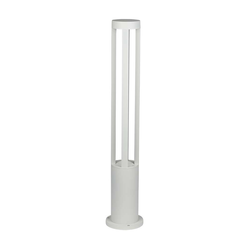 Kültéri 80 cm-es oszloplámpa, 10w, 3000K, meleg fehér, 1000lm, 110°, fehér, CRI>80, IP65, V-TAC, 128325
