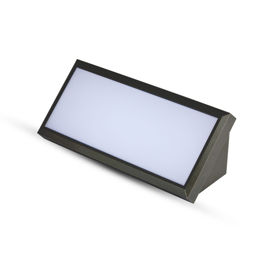 Kültéri LED fali lámpa, 12w, 4000K, természetes fehér, 1250lm, 110°, fekete, CRI>80, IP65, V-TAC, 6808