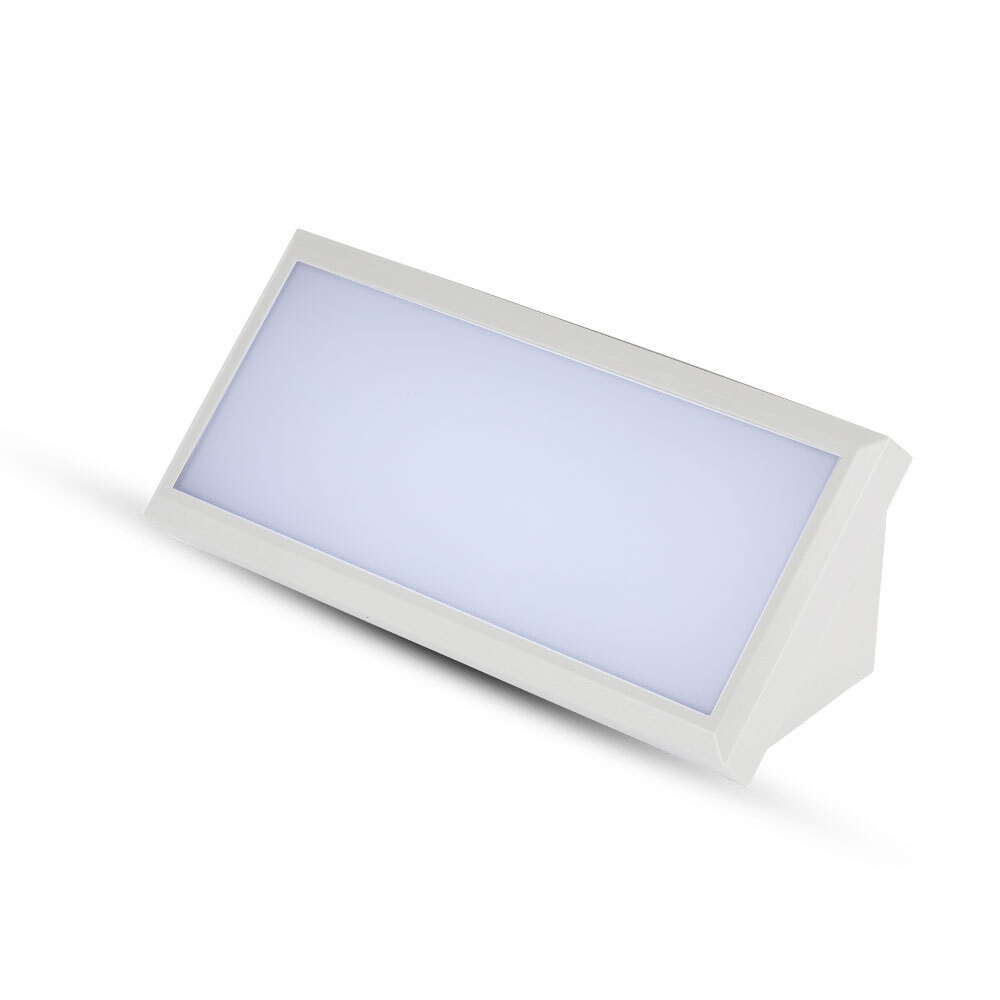 Kültéri LED fali lámpa, 12w, 4000K, természetes fehér, 1250lm, 110°, fehér, CRI>80, IP65, V-TAC, 6814
