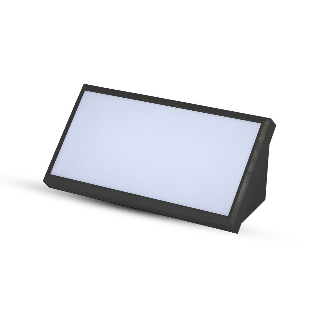 Kültéri LED fali lámpa, 20w, 6400K, hideg fehér, 2045lm, 90°, fekete, CRI>80, IP65, V-TAC, 6812