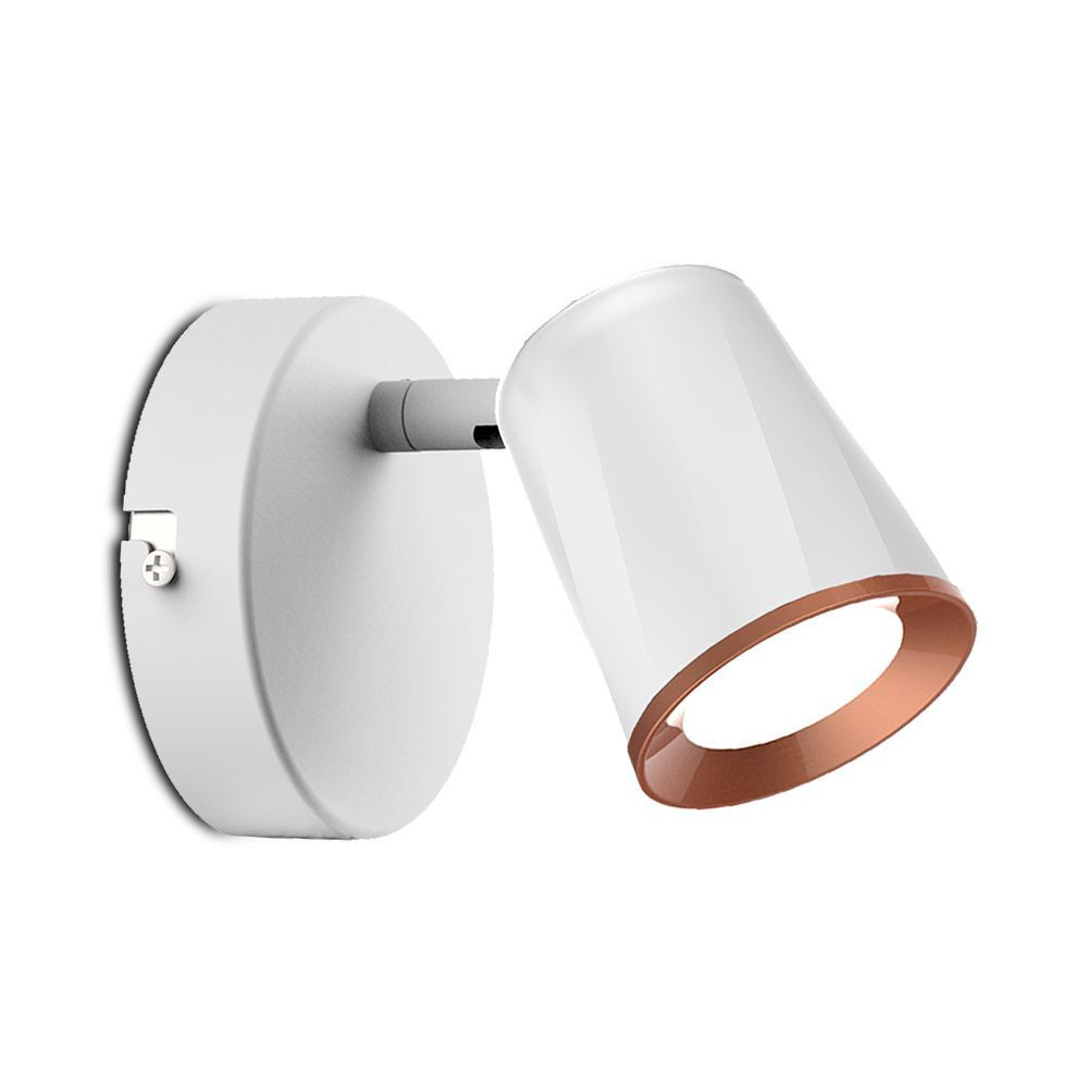 LED fali spot lámpa, 5w, 4000K, természetes fehér, 540lm, 100°, fehér, V-TAC, 218252
