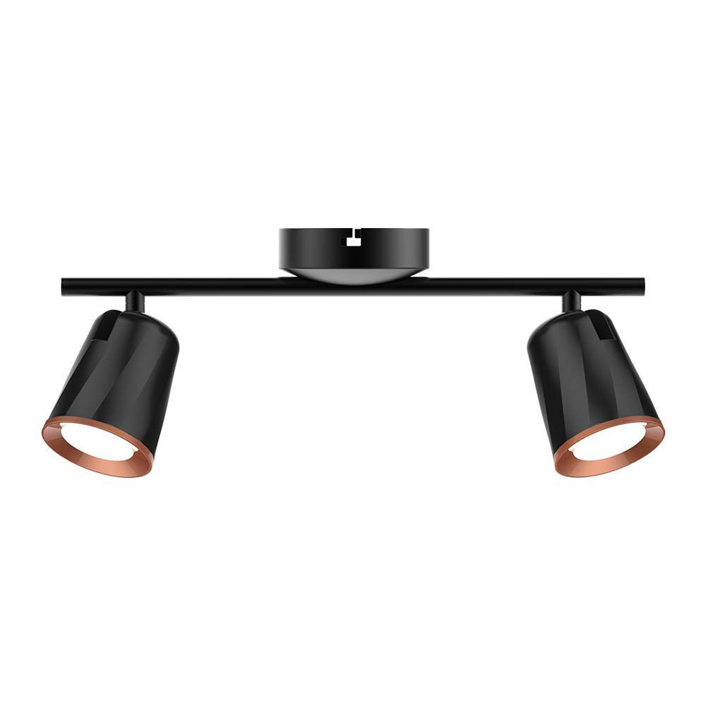 LED fali spot lámpa fej, 10w, 3000K, meleg fehér, 1080lm, 100°, fekete, V-TAC, 218255