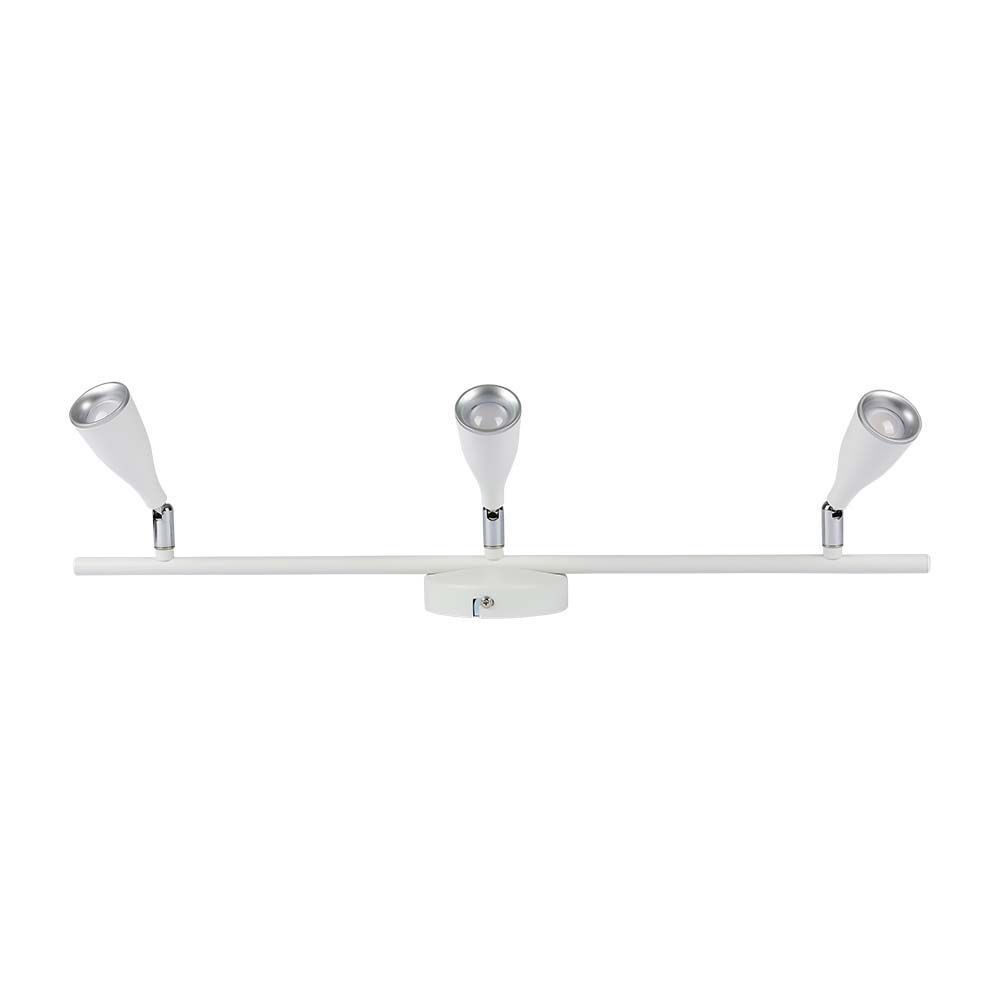 LED fali spot lámpa tripla fej, 13,5w, 4000K, természetes fehér, 1260lm, 100°, fehér, V-TAC, 218272
