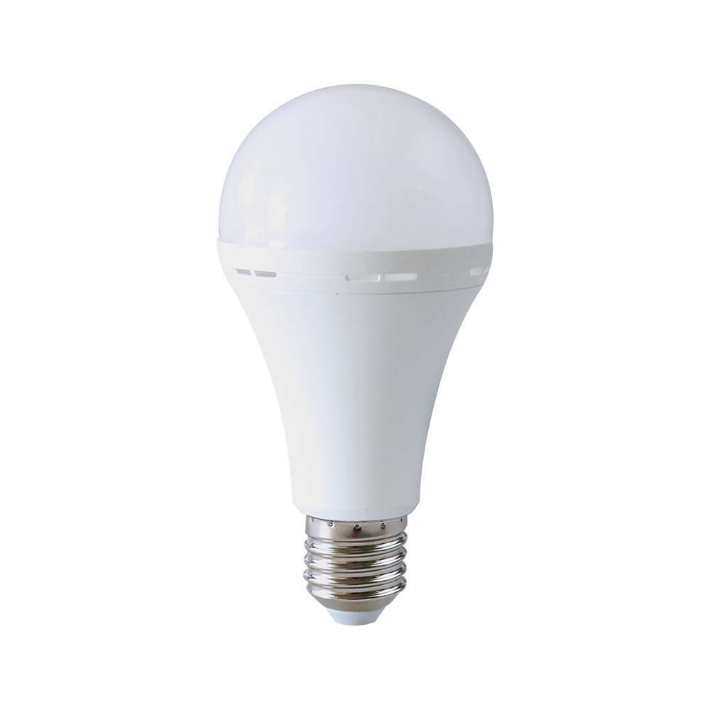 LED izzó SMART E27 Vészhelyzet, 15w, 4000K, természetes fehér, 1200lm, 200°, fehér, CRI>80, V-TAC, 7795