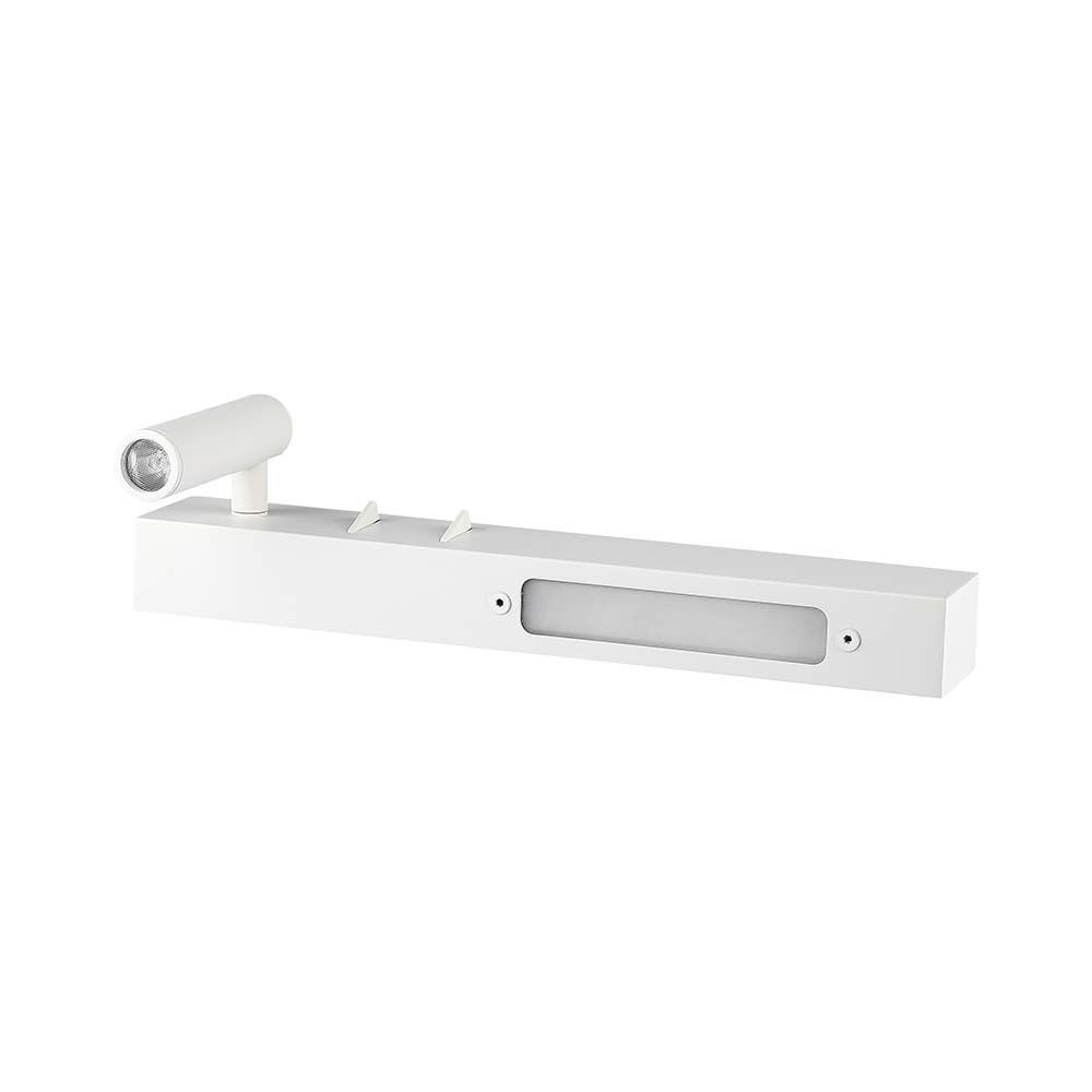 Fali LED olvasólámpa, 9w, 3000K, meleg fehér, 680lm, 120°, fehér, CRI>80, V-TAC, 211488