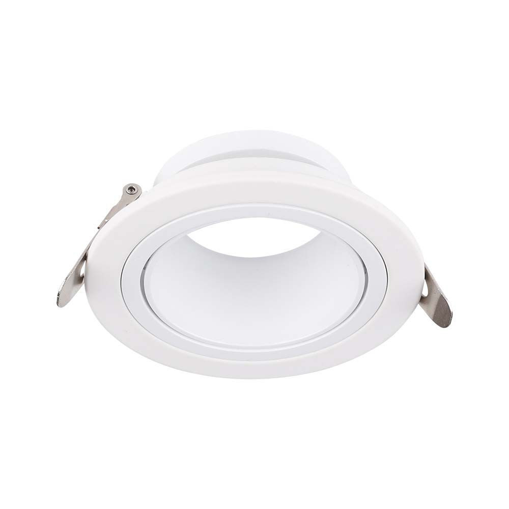 LED spotlámpa keret kerek, GU10, fehér, V-TAC, 10296