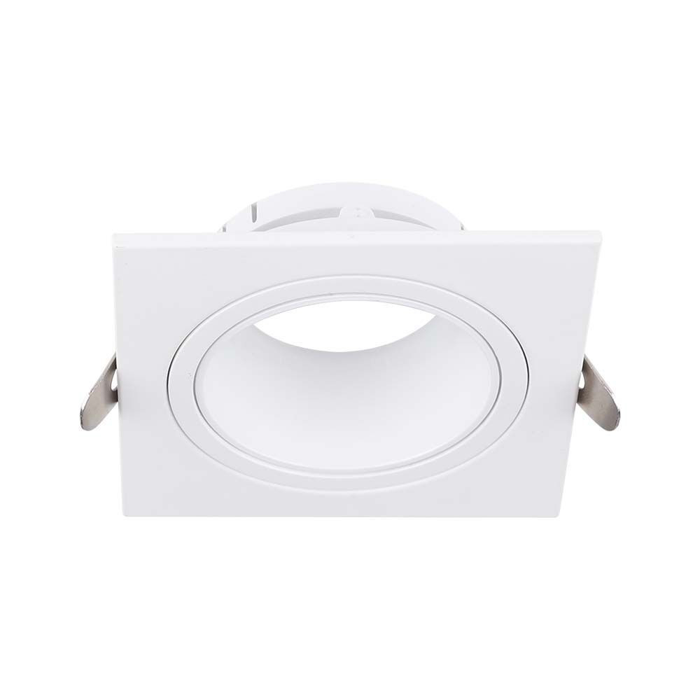 LED spotlámpa keret négyzet alakú, GU10, fehér, V-TAC, 10297