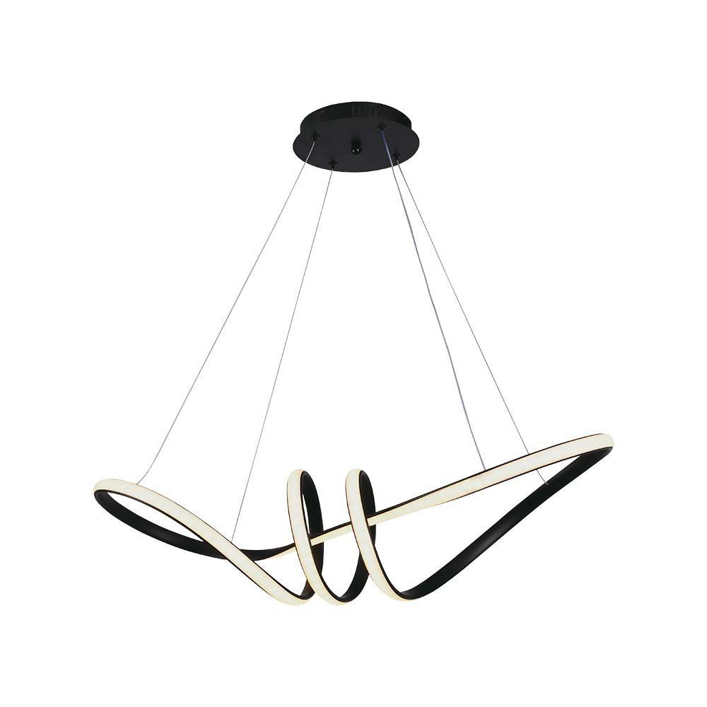 Designer függeszték, 24w, 3000K, meleg fehér, 3240lm, 270°, fekete, CRI>80, V-TAC, 8010