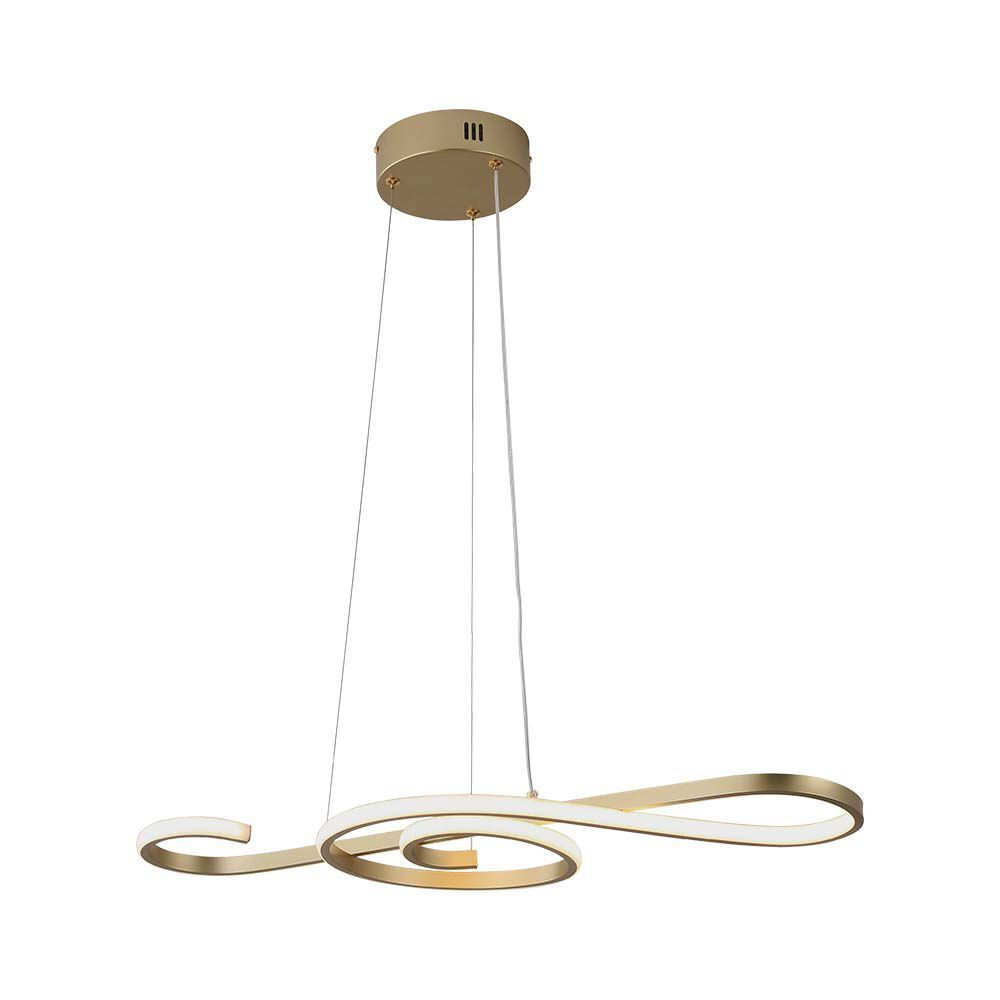 Designer függeszték, 18w, 3000K, meleg fehér, 2260lm, 180°, arany, CRI>80, V-TAC, 8021