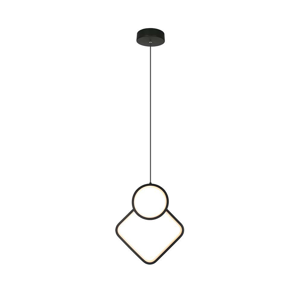 Designer függeszték, 12w, 3000K, meleg fehér, 1300lm, fekete, CRI>80, V-TAC, 14998
