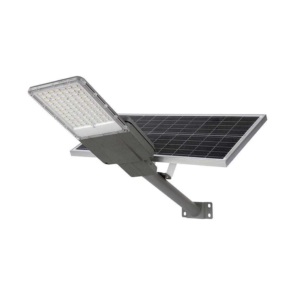 Szolár LED utcai lámpa, 6500K, hideg fehér, 2500lm, 120°, IP65, V-TAC, 10225