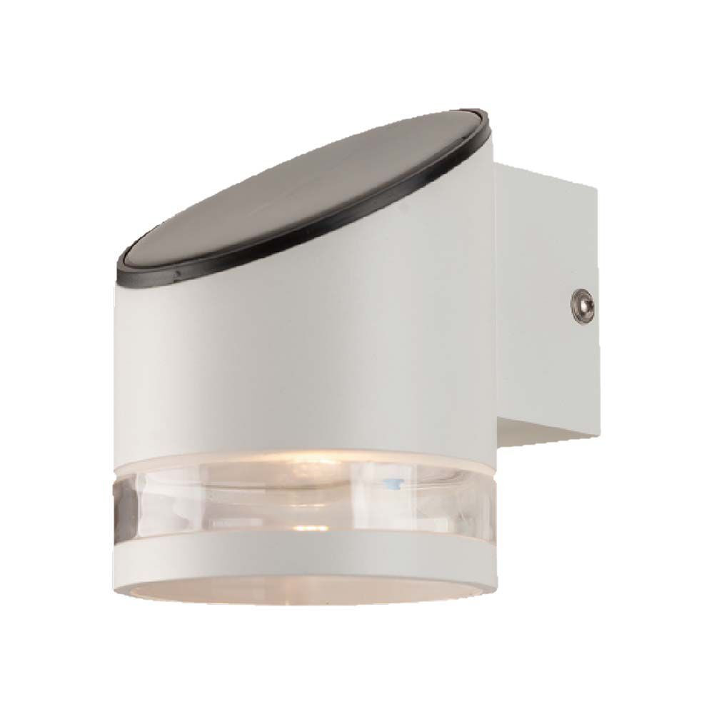 Szolár LED fali lámpatest, 3000K, meleg fehér, 70lm, fehér, IP54, V-TAC, 10395