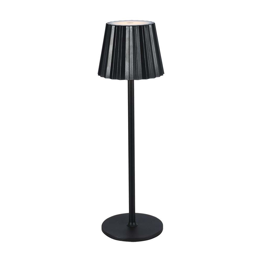 Újratölthető asztali lámpa, 1,5w, CCT, 150lm, 100°, fekete, dimmelhető, V-TAC, 10325