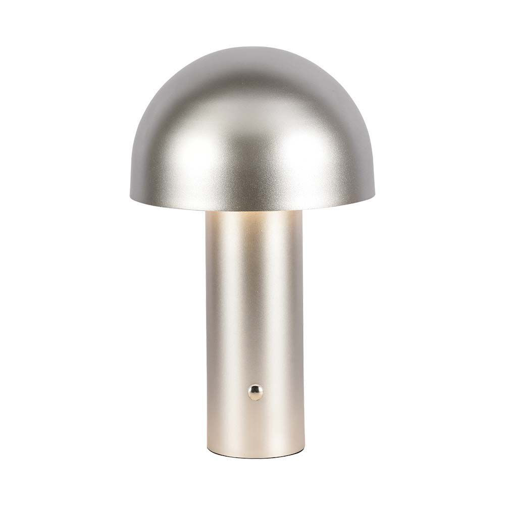 Újratölthető asztali design lámpa, 3w, CCT, 200lm, 120°, pezsgőarany, dimmelhető, V-TAC, 7937