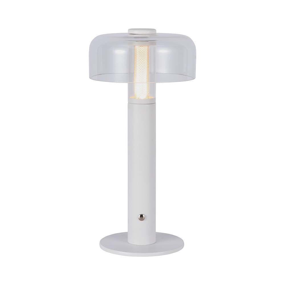 Újratölthető asztali design lámpa, 1w, 3000K, meleg fehér, 100lm, 300°, fehér, dimmelhető, V-TAC, 7941