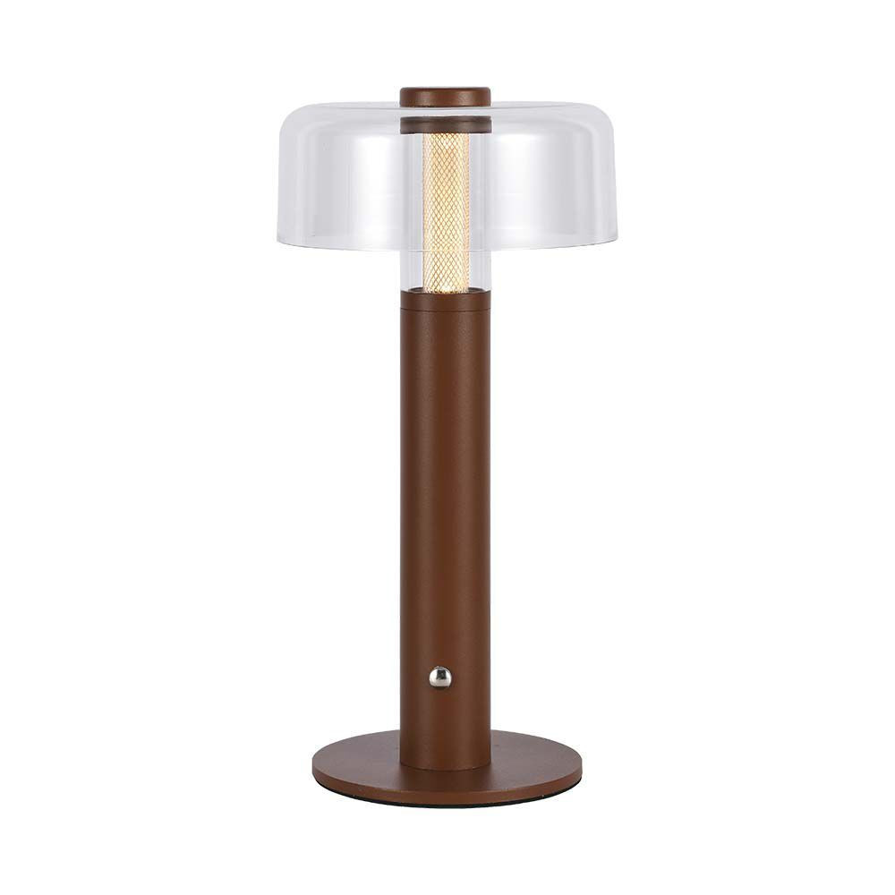 Újratölthető asztali design lámpa, 1w, 3000K, meleg fehér, 100lm, 300°, homokbarna, dimmelhető, V-TAC, 7945