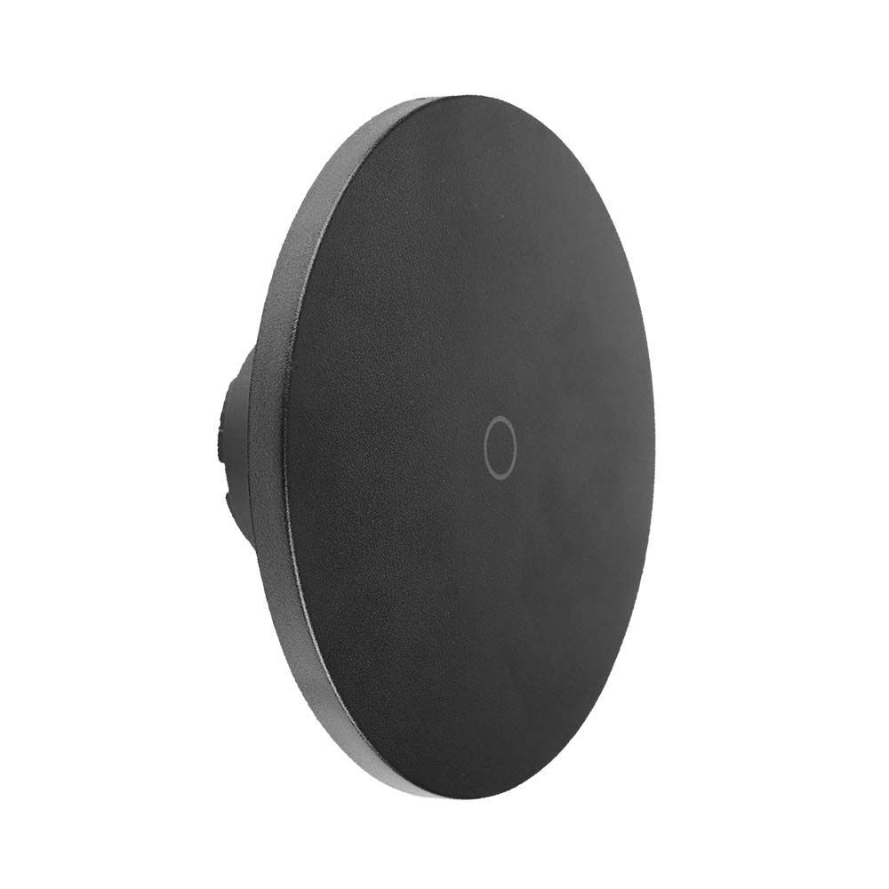 Kültéri LED fali lámpa kerek dimmelhető, 12w, CCT, 1200lm, 105°, fekete, CRI>80, IP65, V-TAC, 7853