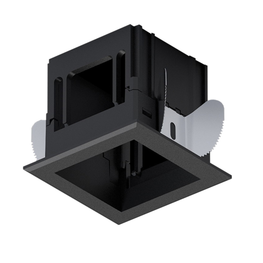 MODENA 1 MODULE RECESSED BOX WITH FRAME BLACK