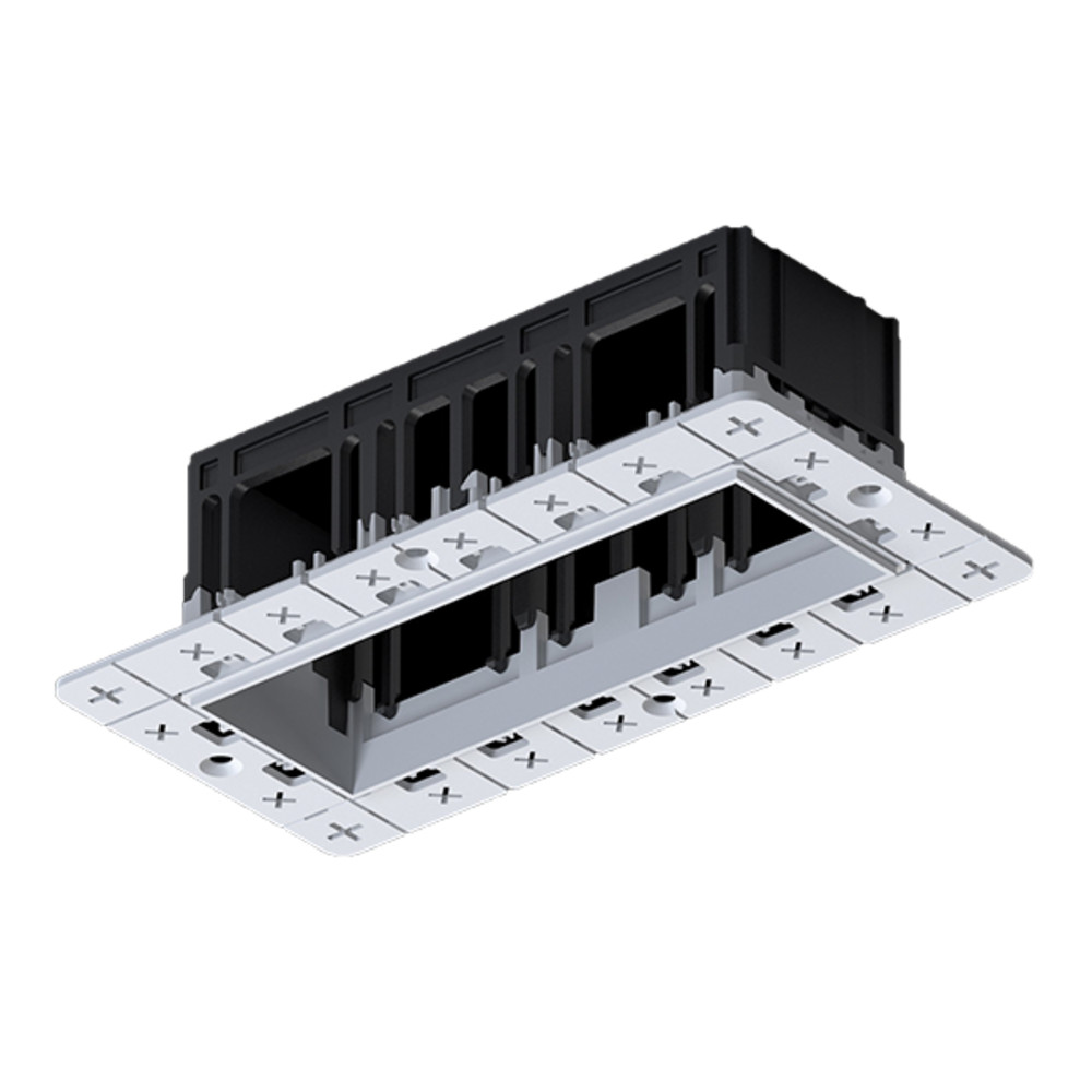 MODENA 3 MODULE RECESSED BOX WITHOUT FRAME