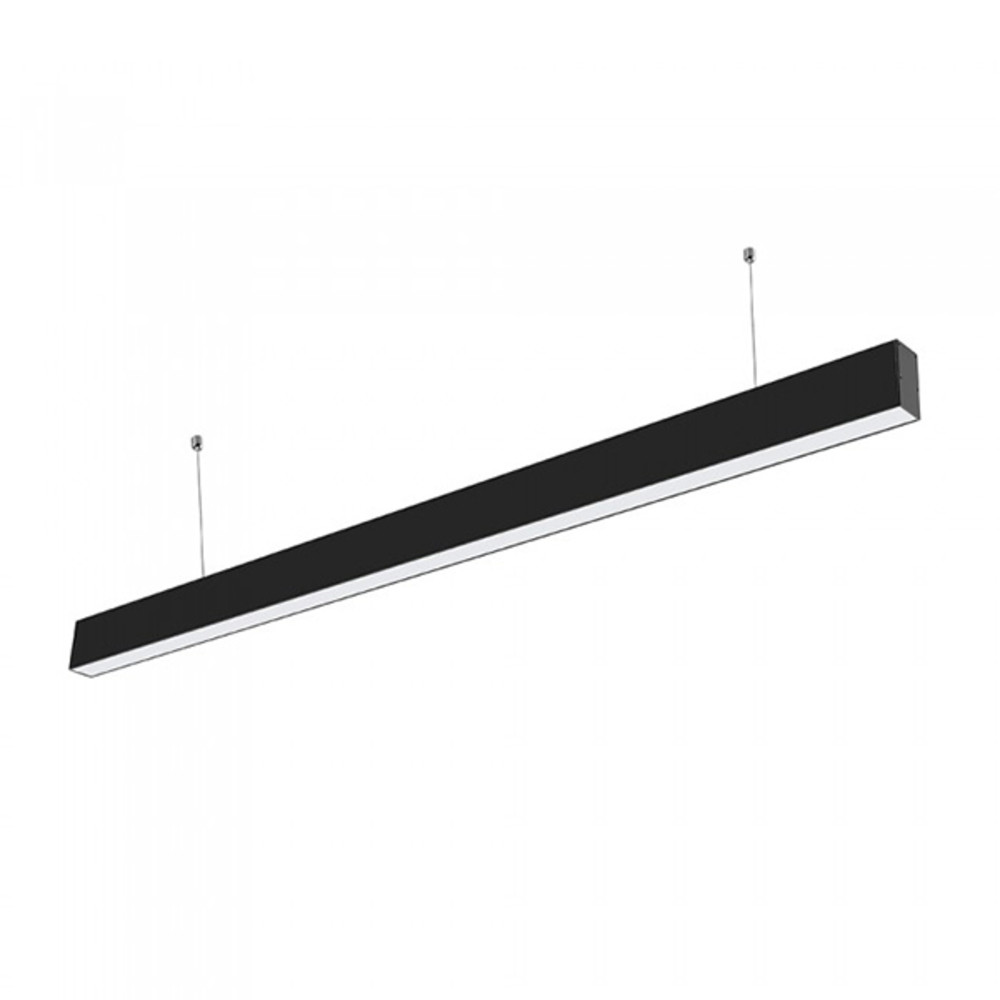 LED lineáris függesztett lámpa, összekapcsolható, 5 év garancia, 40W, 6000K, hideg fehér, 4000 lm, fekete, Optonica, 5470