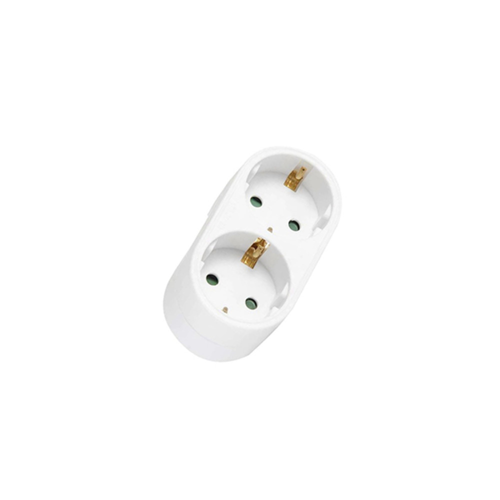 2-utas adapter, 2x Német foglalat, Optonica, 7635