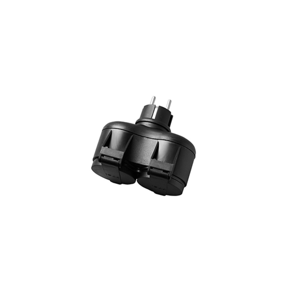 2-utas adapter ip44, 2x Német foglalat, Optonica, 7637