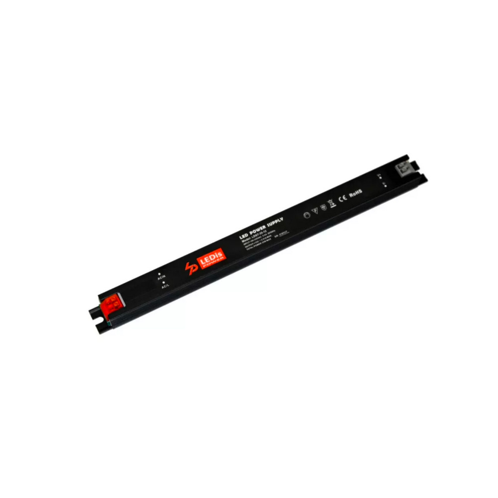 LED tápegység , 24 Volt , 35 Watt , 1.45A , sorkapcsos , ultra slim , 3+2 év garancia , LEDis , LDST-35-24