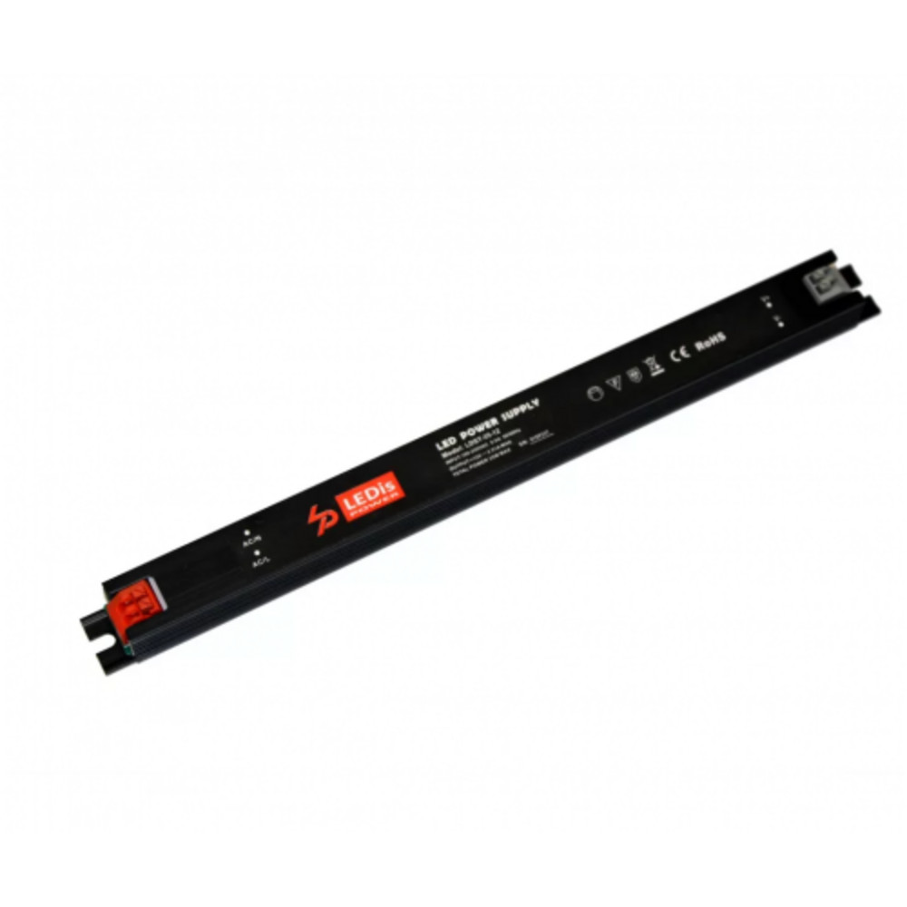 LED tápegység , 24 Volt , 60 Watt , 2.5A , sorkapcsos , ultra slim , 3+2 év garancia , LEDis , LDST-60-24