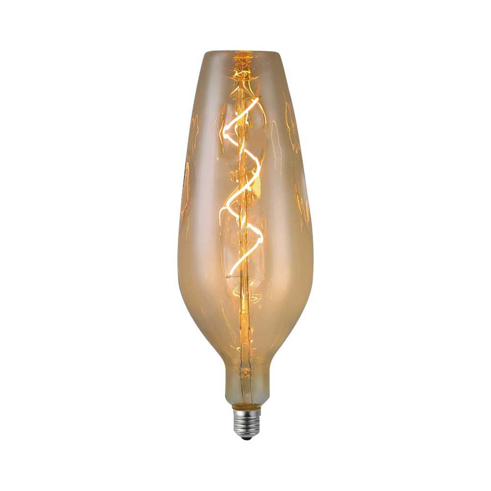LED izzó design DSG B125 E27, 4w, 2700K, meleg fehér, 250lm, borostyán, CRI>80, V-TAC, 23171