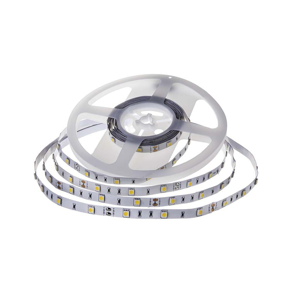 Beltéri LED szalag, 6 w, 3000K, meleg fehér, 500 lm/m, 12V, CRI>80, V-TAC, 212135