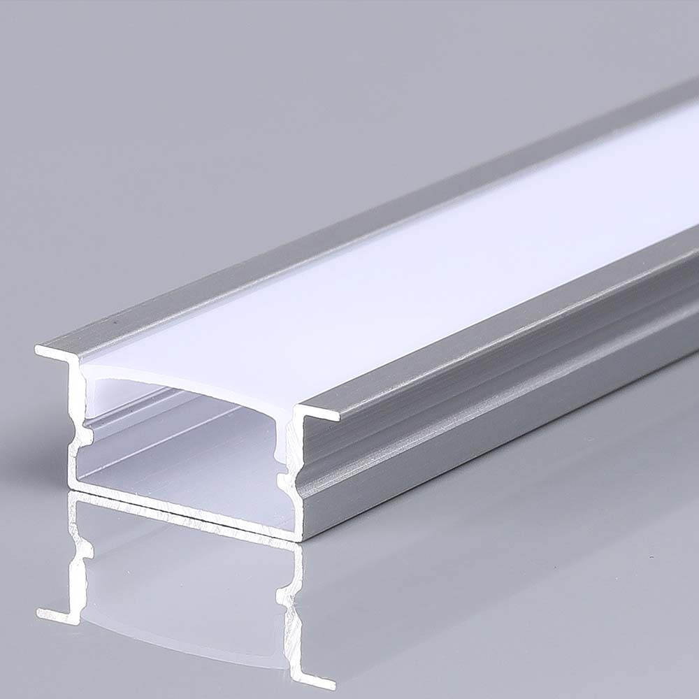 LED szalag profil, ezüst/fehér fedő, 2000mm, V-TAC, 23175