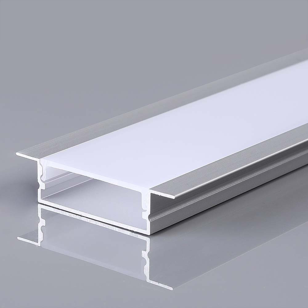 LED szalag profil, ezüst/fehér fedő, 2000mm, V-TAC, 23177