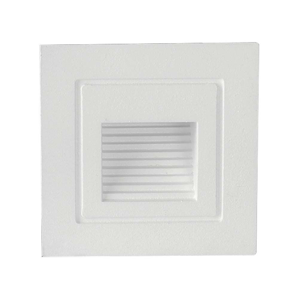 LED fali lámpa lépcsővilágító négyzet alakú, 3w, 3000K, meleg fehér, 180lm, 270°, fehér, CRI>80, IP65, V-TAC, 10376