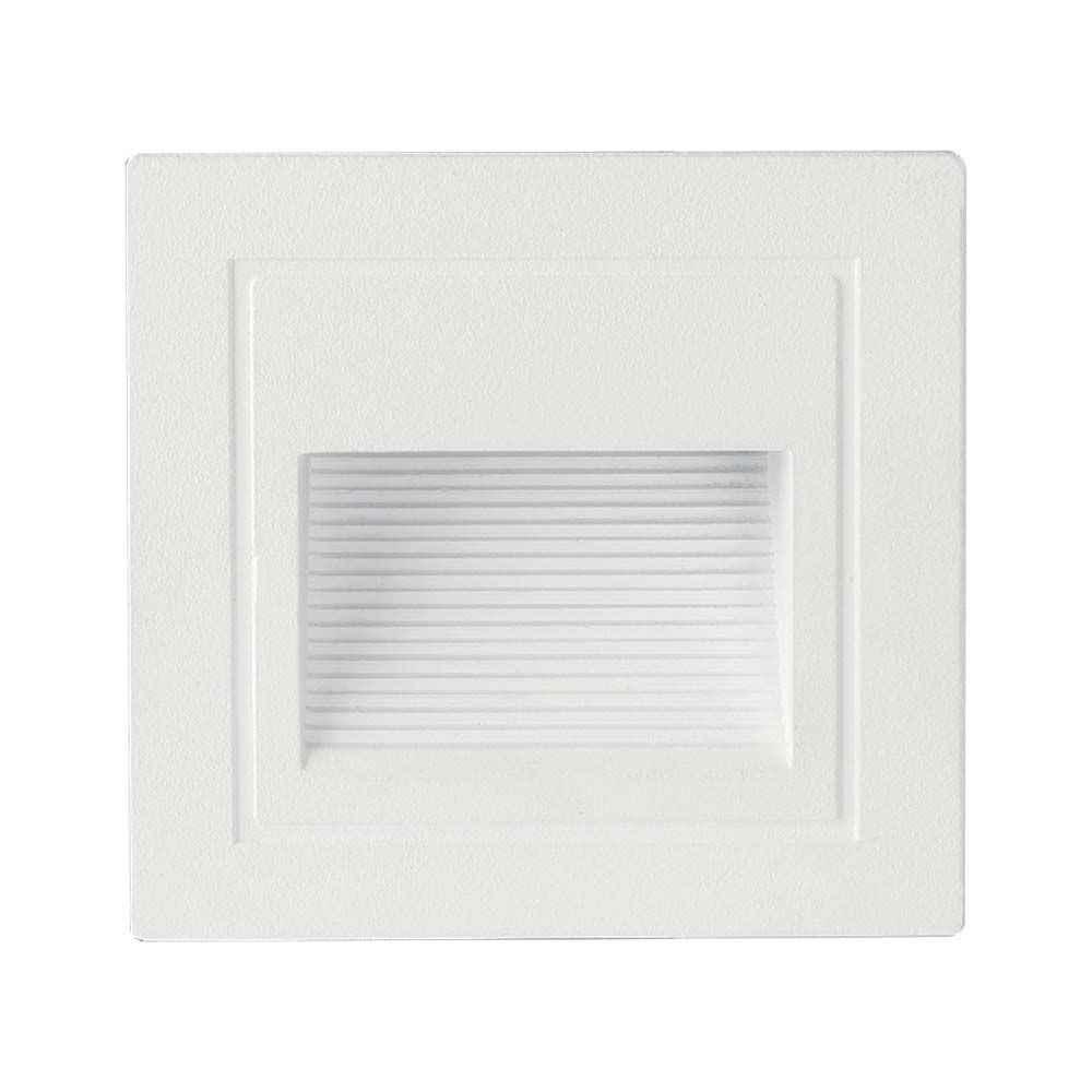 LED fali lámpa lépcsővilágító négyzet alakú, 5w, 3000K, meleg fehér, 380lm, 270°, fehér, CRI>80, IP65, V-TAC, 10377