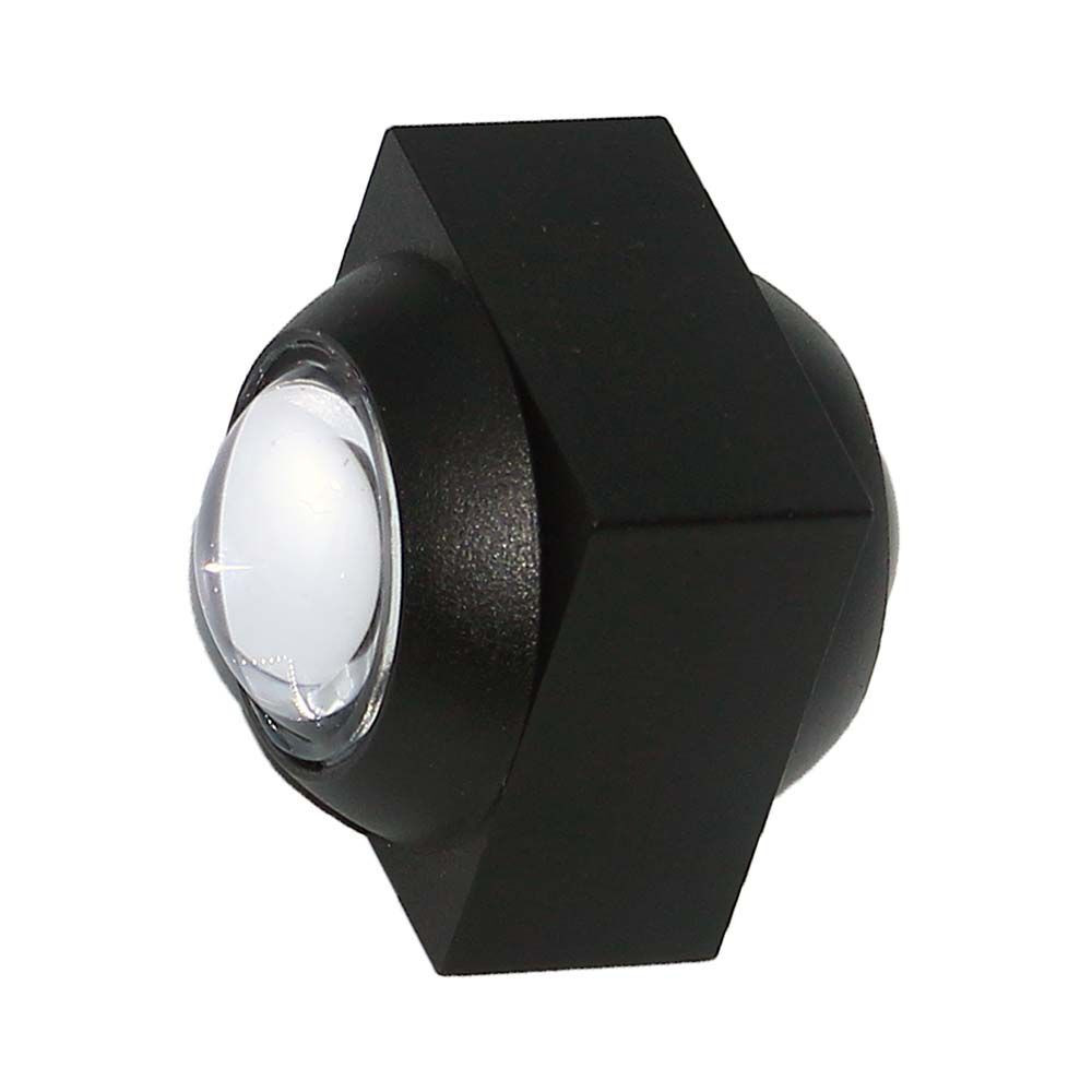 Kültéri LED fali lámpa kétiriányú, 2w, 3000K, meleg fehér, 200lm, 60°, fekete, CRI>80, IP54, V-TAC, 23028