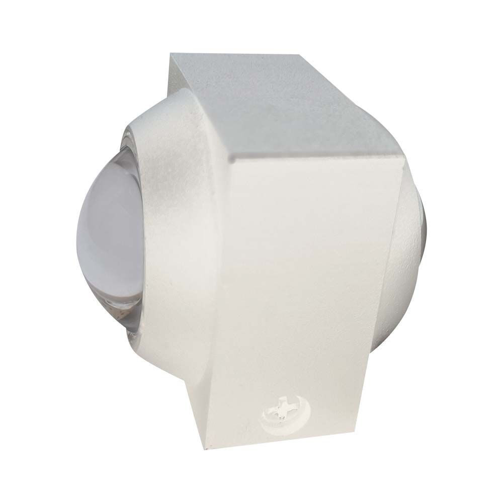 Kültéri LED fali lámpa kétiriányú, 2w, 4000K, természetes fehér, 200lm, 60°, fehér, CRI>80, IP54, V-TAC, 23031