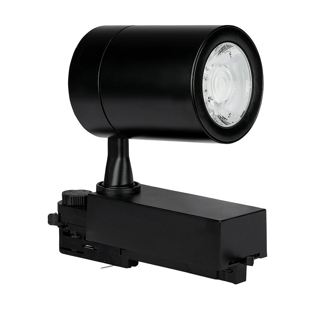 LED sínes COB spotlámpa, 35w, 6000K, hideg fehér, 3000lm, 10°, fekete, CRI>80, V-TAC, 211287