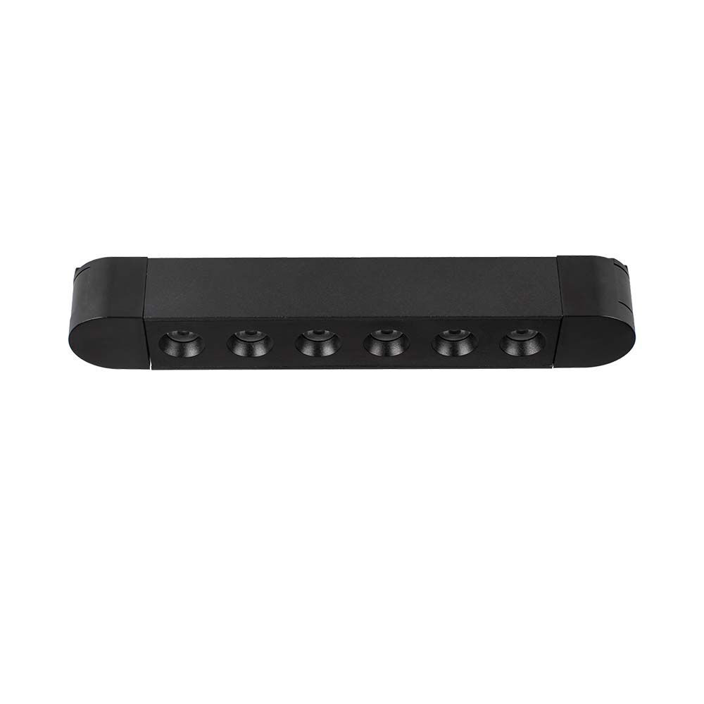 LED spotlámpa mágneses sínhez 48V, 5w, 6400K, hideg fehér, 550lm, 39°, fekete, CRI>80, V-TAC, 10235