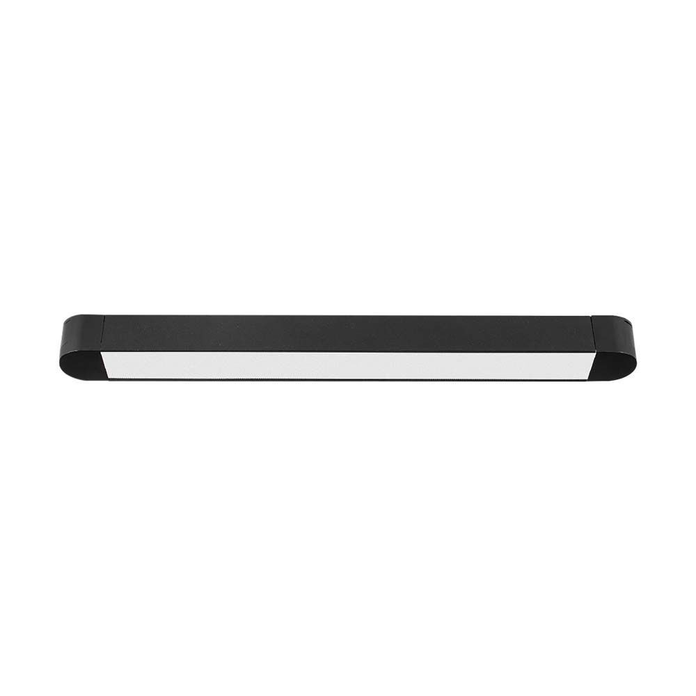 Lineáris LED lámpatest mágneses sínhez 48V, 14w, 4000K, természetes fehér, 1500lm, 82°, fekete, CRI>80, 278mm, V-TAC, 10242