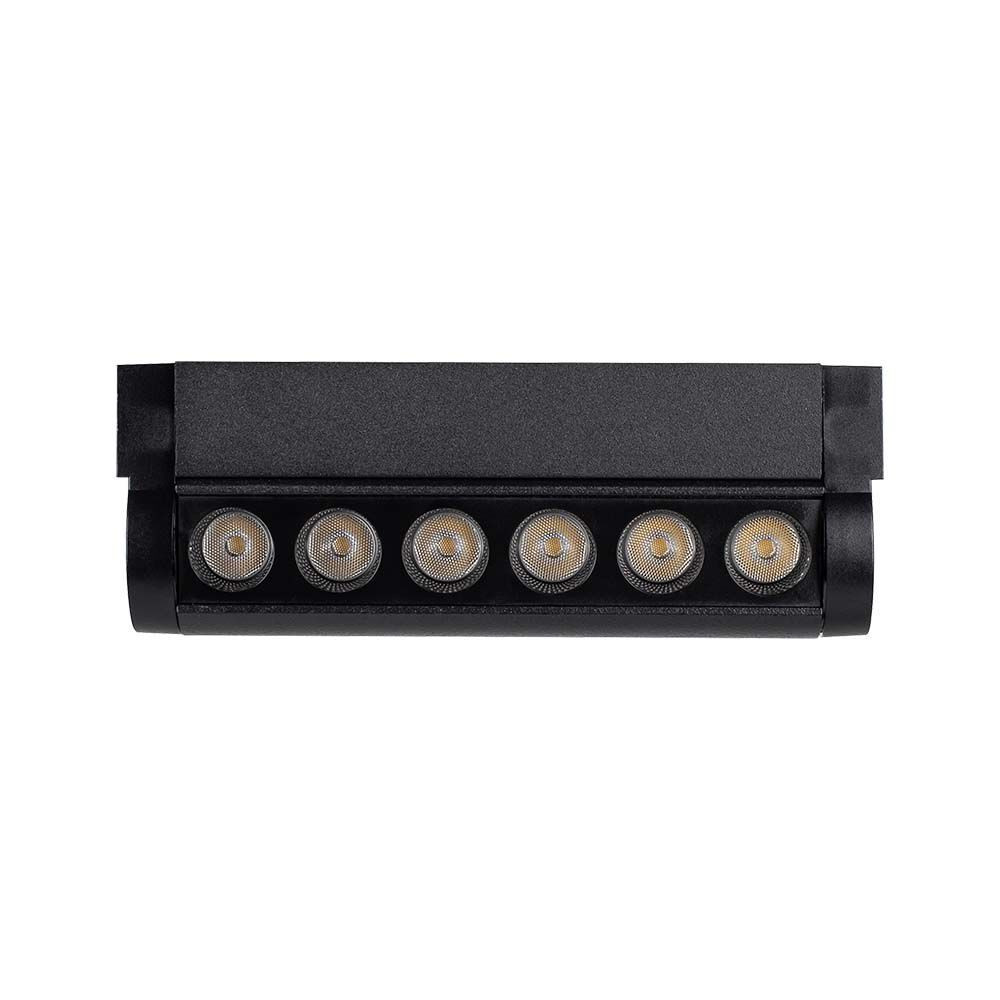 Állítható LED spotlámpa mágneses sínhez 48V, 5w, 3000K, meleg fehér, 600lm, 34°, fekete, CRI>80, V-TAC, 10258