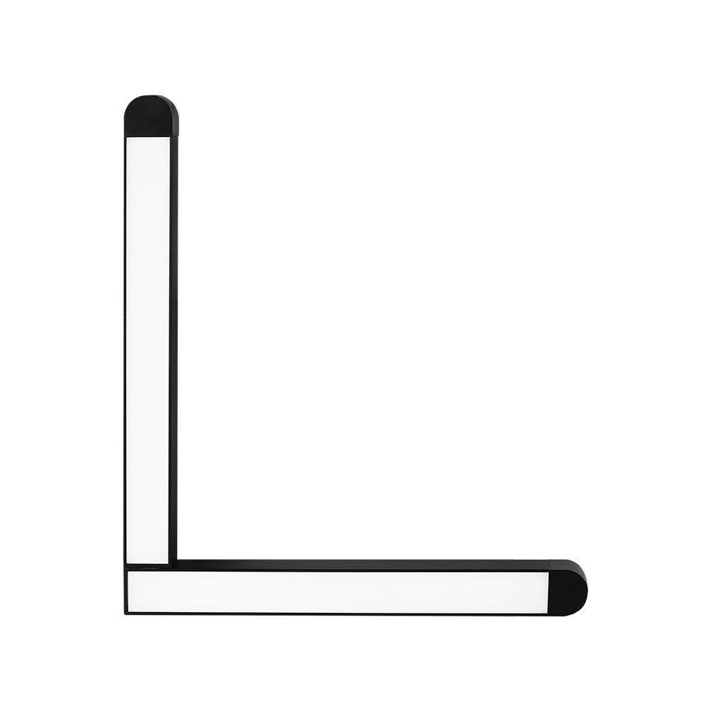 L alakú lineáris LED lámpatest mágneses sínhez 48V, 25w, 3000K, meleg fehér, 2850lm, 82°, fekete, CRI>80, 280mm, V-TAC, 10267