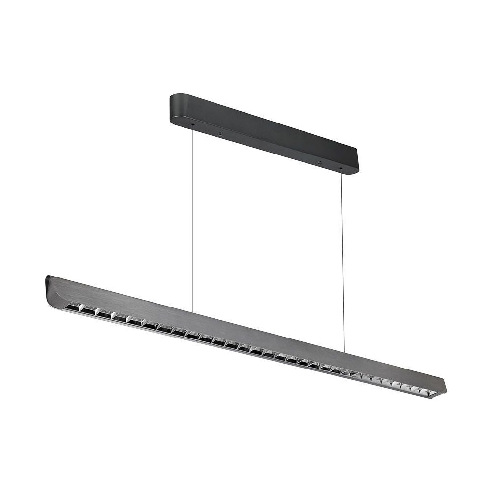 Függesztett lineáris LED lámpatest állítható magassággal, 36w, CCT, 2880lm, 60°, matt szürke, CRI>80, 1227mm, V-TAC, 23343