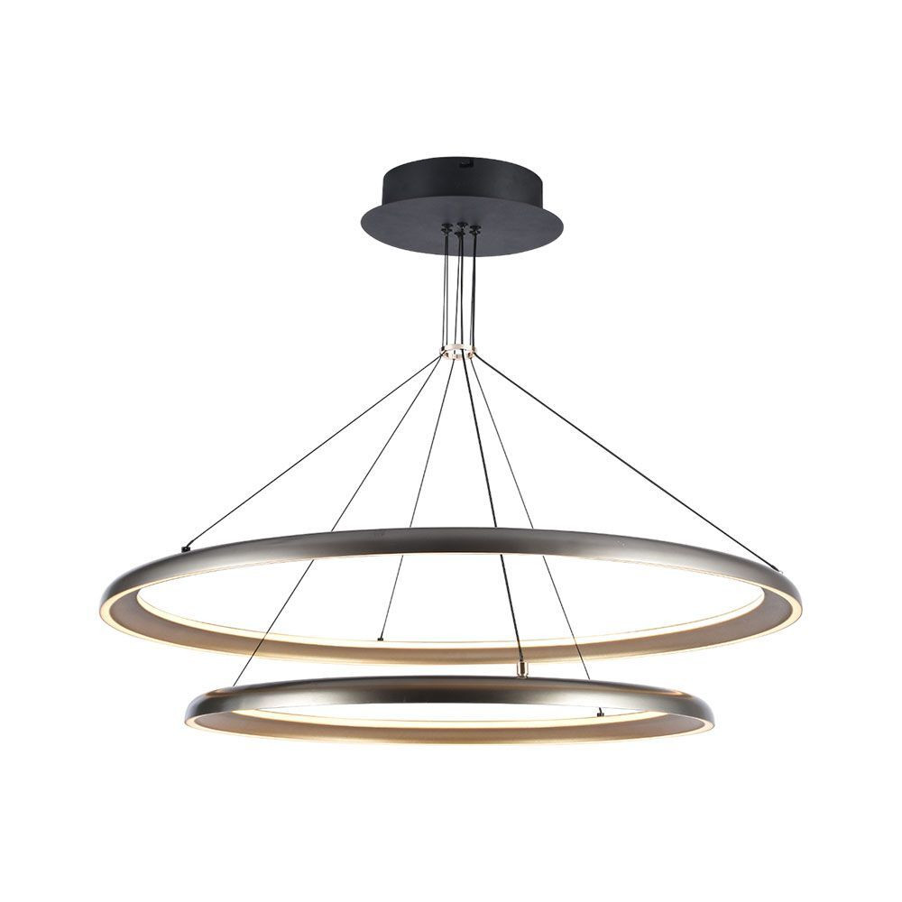 Designer függeszték, 65w, 3000K, meleg fehér, 7000lm, 180°, szürke, CRI>80, V-TAC, 23372