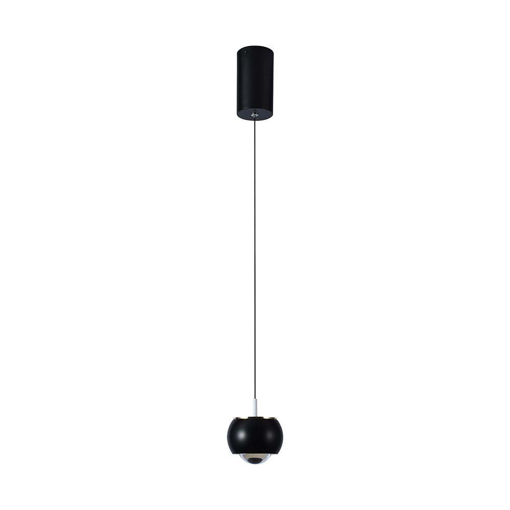 Designer függeszték, 9w, 3000K, meleg fehér, 1000lm, 120°, fekete, CRI>80, V-TAC, 10078