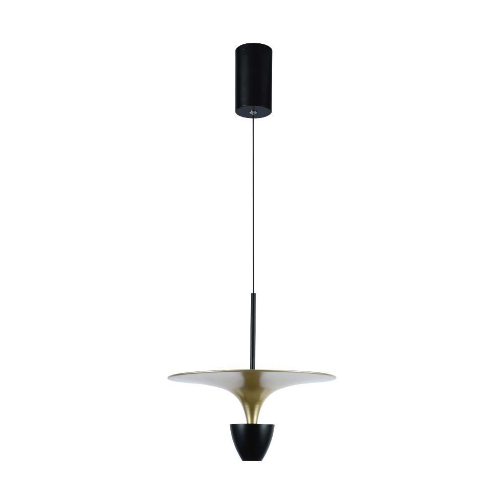 Designer függeszték, 9w, 3000K, meleg fehér, 1000lm, 120°, fekete, arany, CRI>80, V-TAC, 10086