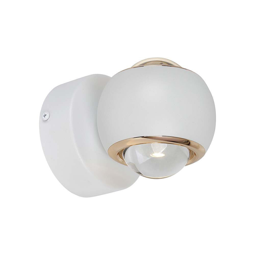 LED fali lámpa kétirányú kerek IP20, 10w, 3000K, meleg fehér, 950lm, 60°, fehér, CRI>80, V-TAC, 23008