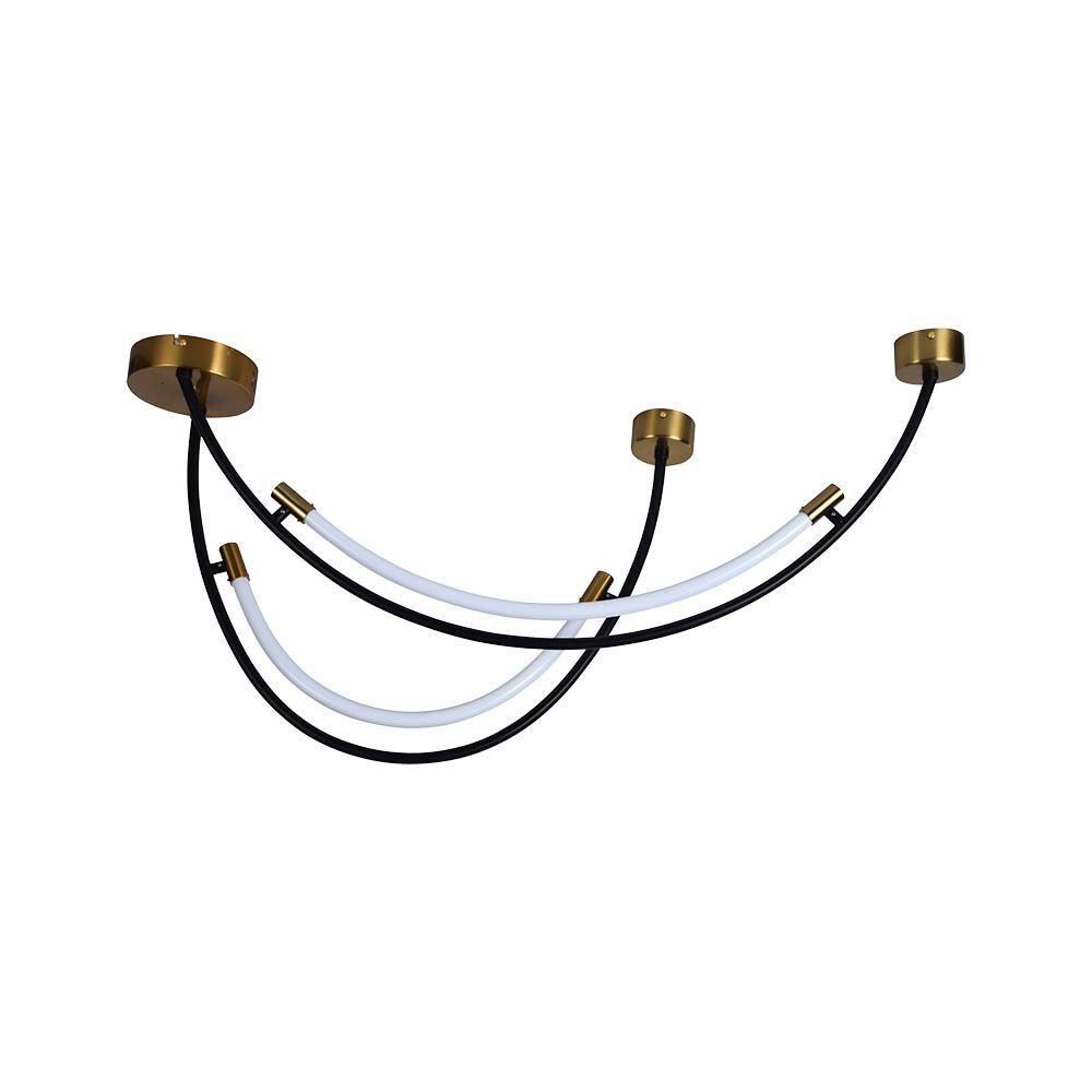 Design mennyezeti lámpa, 20w, 3000K, meleg fehér, 2500lm, 120°, fekete, sárgaréz, CRI>80, V-TAC, 10087