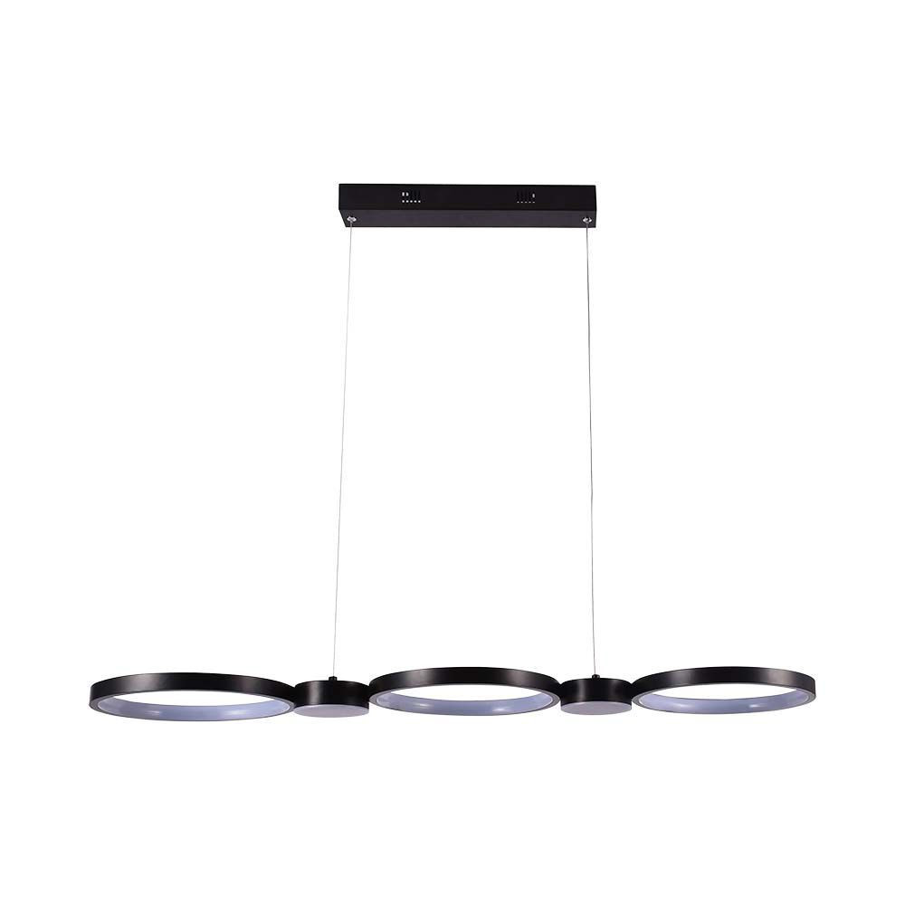 Designer függeszték, 38w, 3000K, meleg fehér, 4560lm, 120°, fekete, CRI>80, V-TAC, 10044